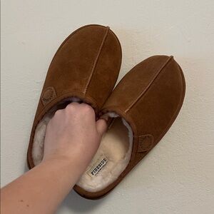 Women’s Brown Suede Slippers
